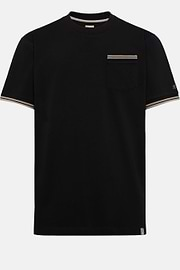 Camiseta De Mezcla Algodón Orgánico, Negro, hi-res