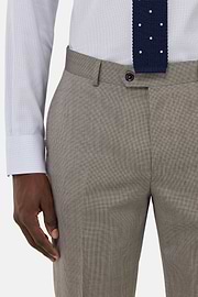 Micro Pattern Suit in Pure Wool, Taupe, hi-res
