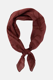Leaf Print Cotton Bandana, Rot, thumb, 2