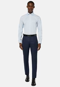 Stretch P.Point Windsor Collar Light Blue Shirt Reg Fit Long