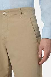 Cotton Linen Bermuda Shorts, Beige, hi-res