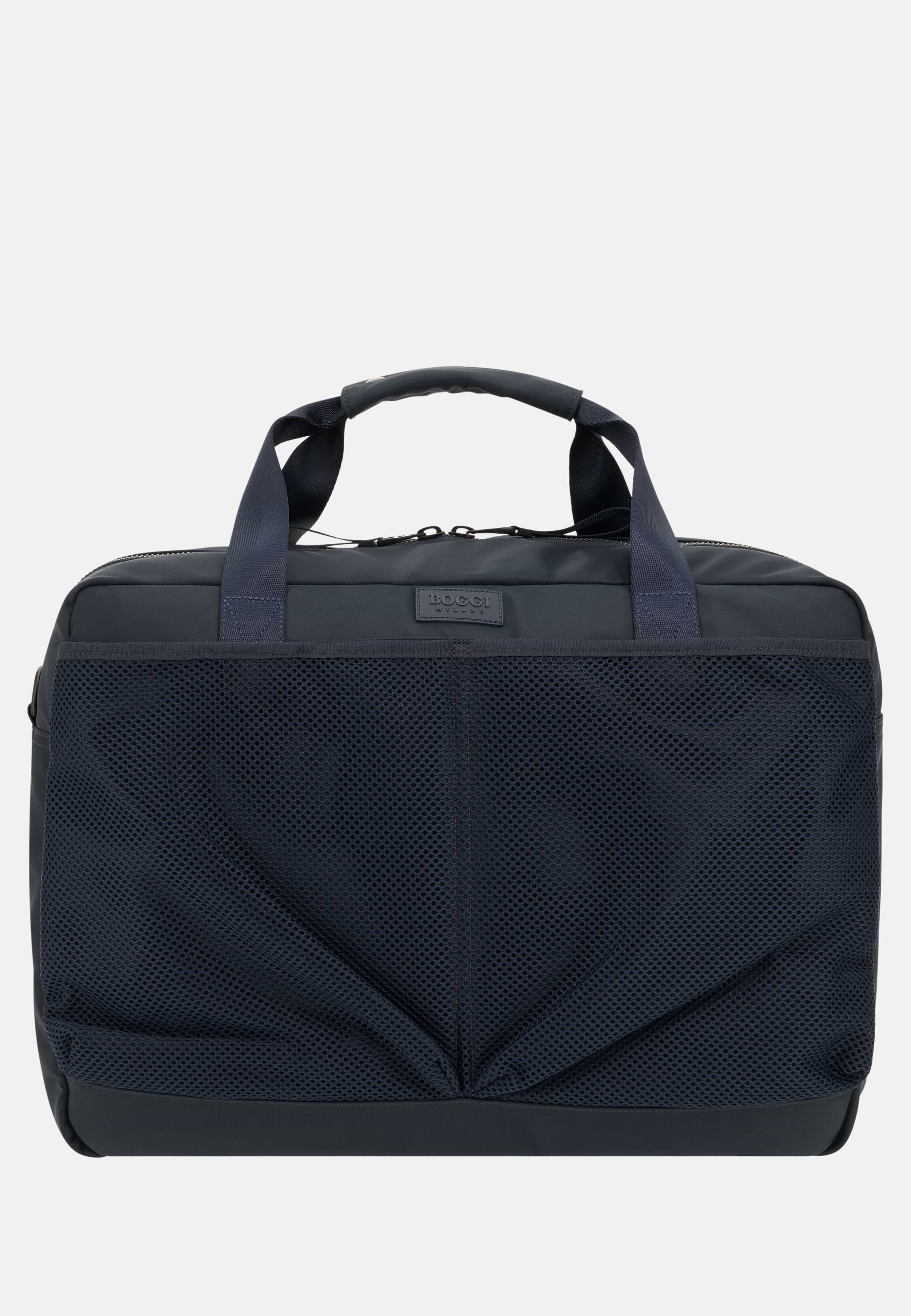 Men's 3way Overnight Bag in Technical Fabric, Navy blue | Boggi Milano