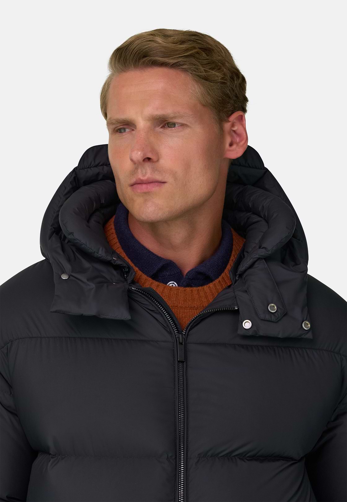 Bomberjack Gewatteerd in Ganzendons, Navy blue, hi-res, 3