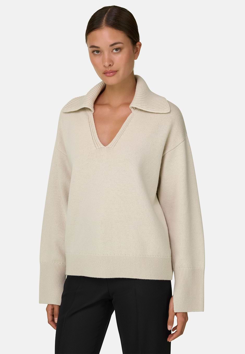 Polo de Punto de Lana, Arena, hi-res