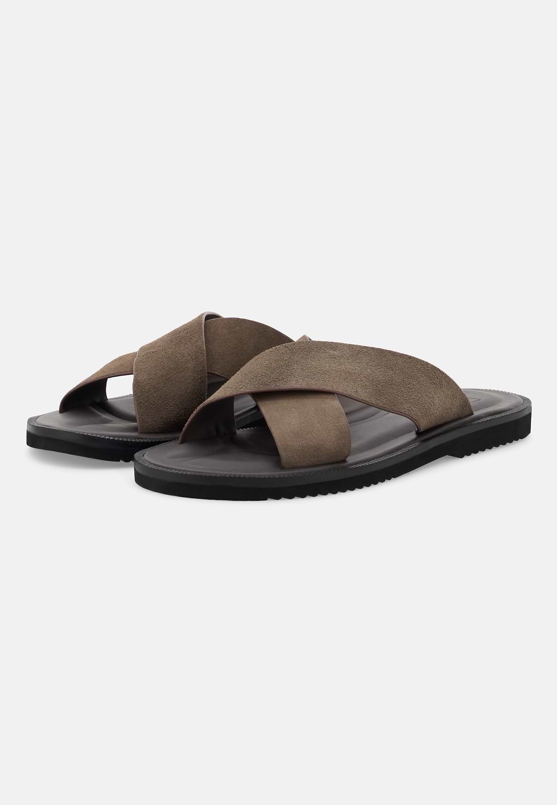 Slipper Aus Wildleder, Taupe, hi-res, 3