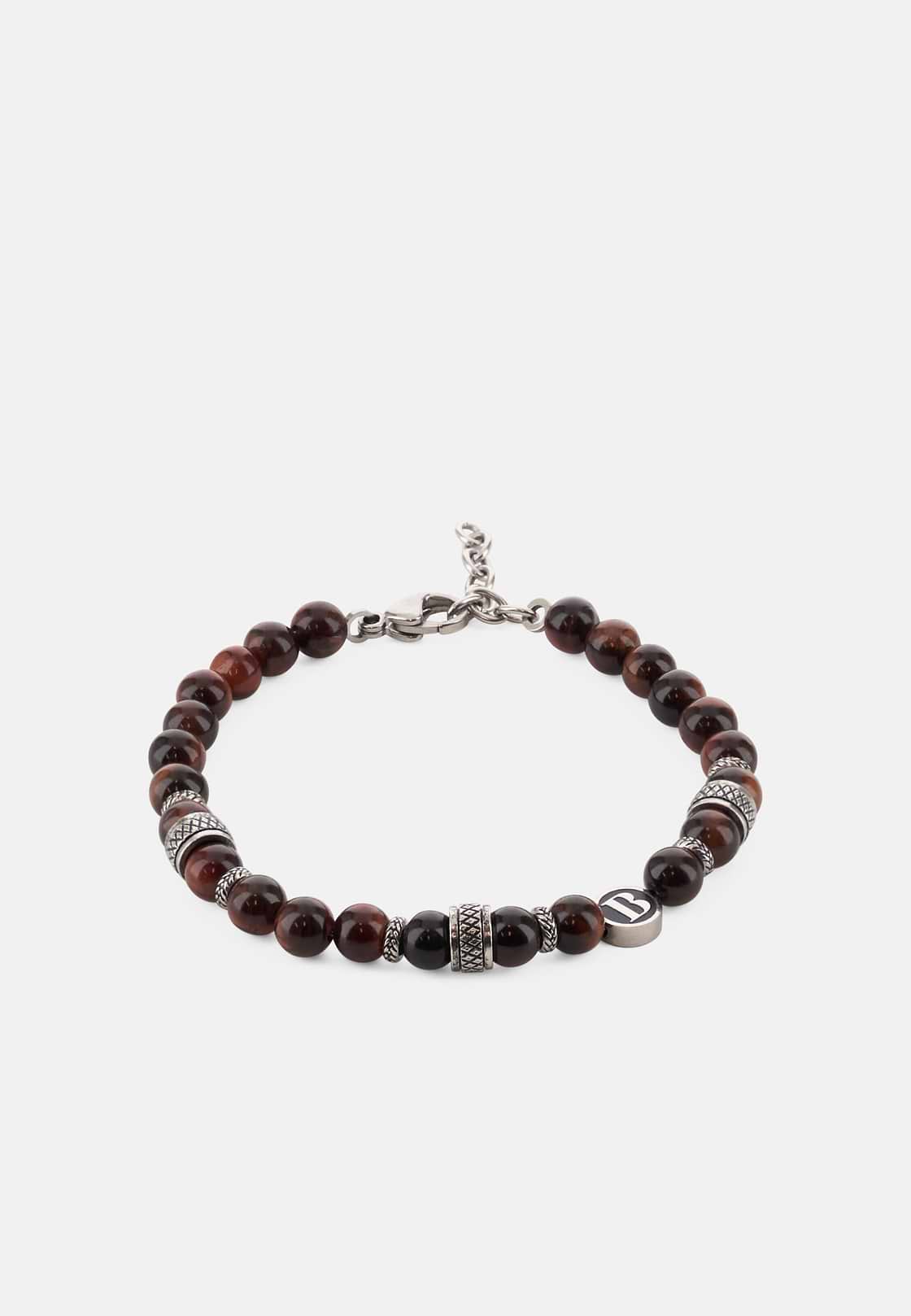 Edelstahl-Armband Mit Sodalith-Perlen, Braun, hi-res, 1