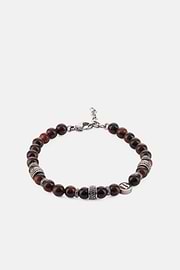 Edelstahl-Armband Mit Sodalith-Perlen, Braun, thumb, 1
