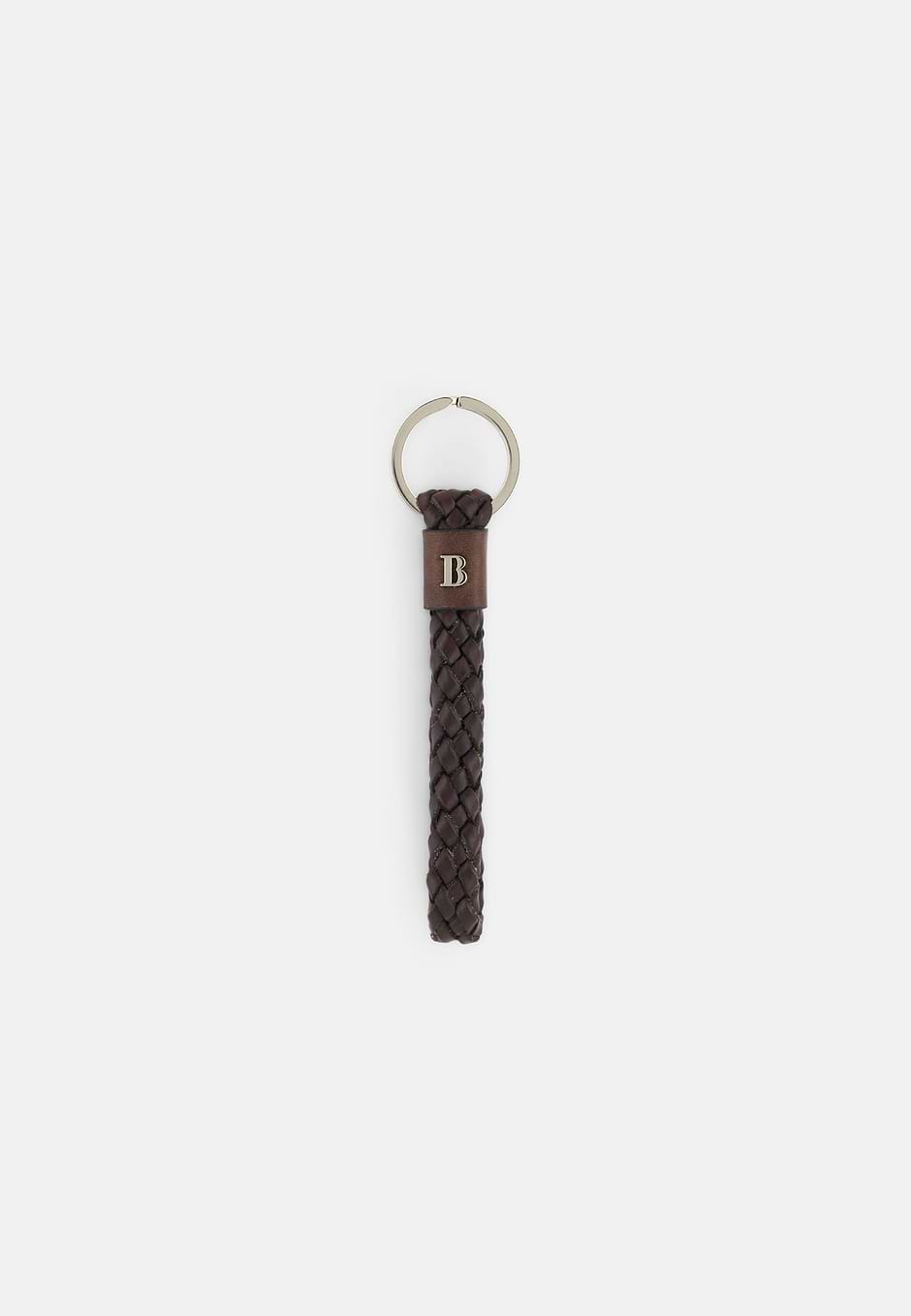 Keyring in Leather with Gift Box, Dark brown, hi-res
