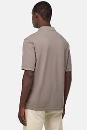 Polo En Piqué De Coton., Taupe, hi-res