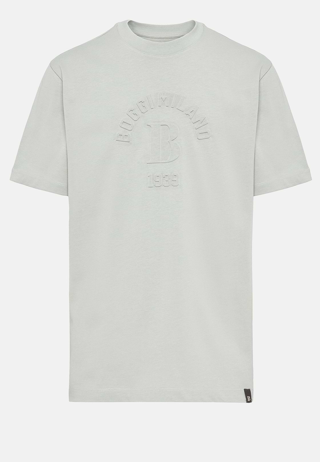 Camiseta De Mezcla Algodón Orgánico, Gris, hi-res