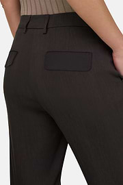 Pantalon en polylin extensible, Marron foncé, thumb, 5