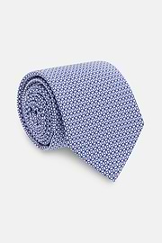 Cravatta Micro Pois In Seta, Bianco, thumb, 2