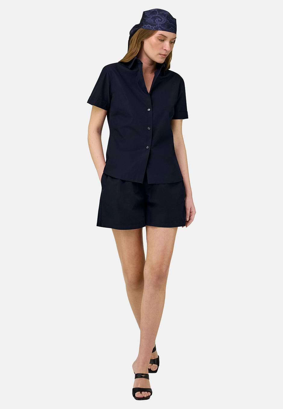 Regular Fit Cotton Shirt, Navy blue, hi-res