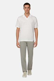 Polo En Jersey De Lin Extensible, Blanc, thumb, 2