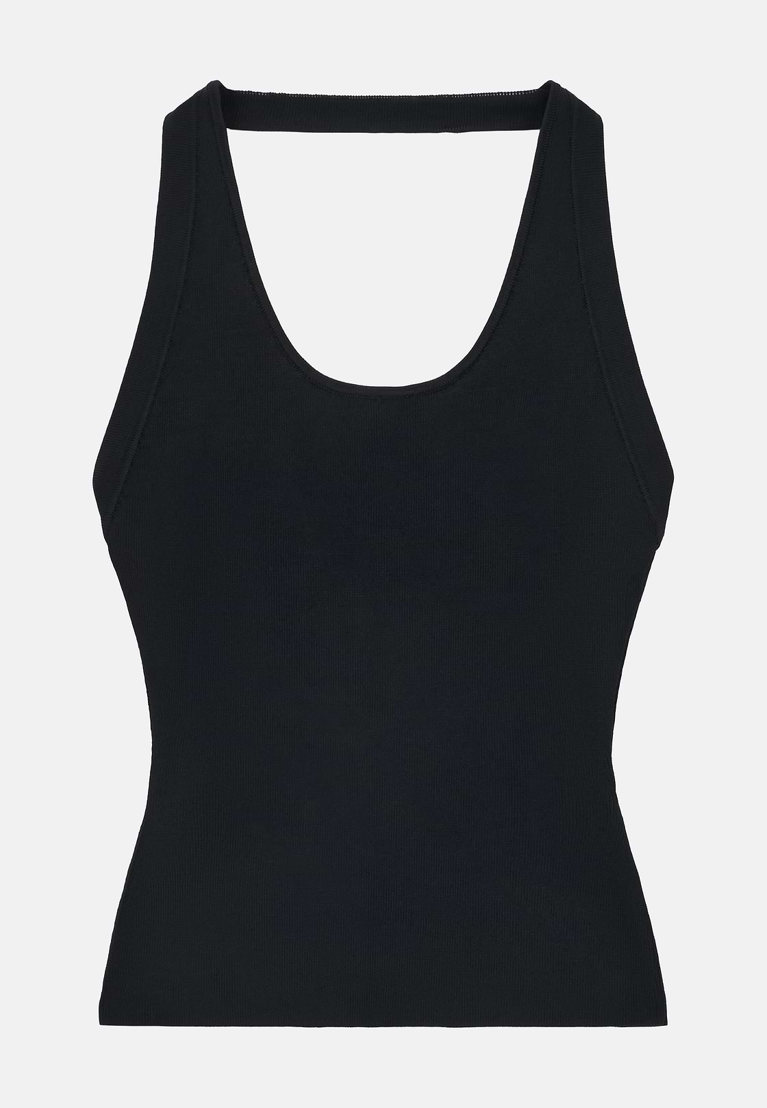 Top Aus Viskose-Nylon-Strick, Schwarz, hi-res, 5