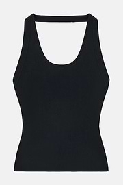 Top Aus Viskose-Nylon-Strick, Schwarz, thumb, 5