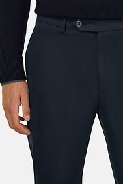 Hose aus Baumwolle Tencel® Modal Stretchgewebe, Navy blau, thumb, 3