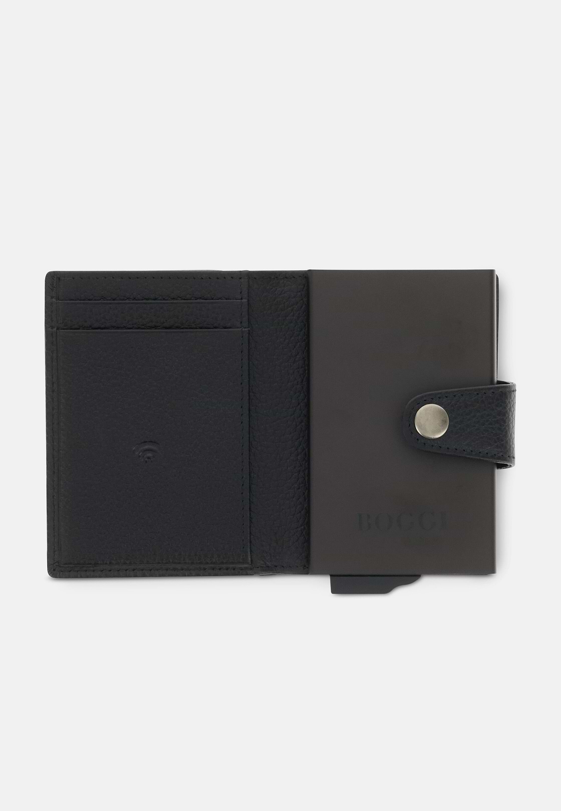 Credit Card Holder in Grained Leather, Black, hi-res, 2