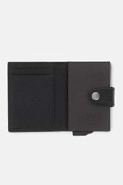 Credit Card Holder in Grained Leather, Black, thumb, 2