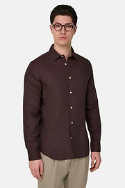 Regular Fit Tencel Linen Shirt, Dark brown, thumb, 2