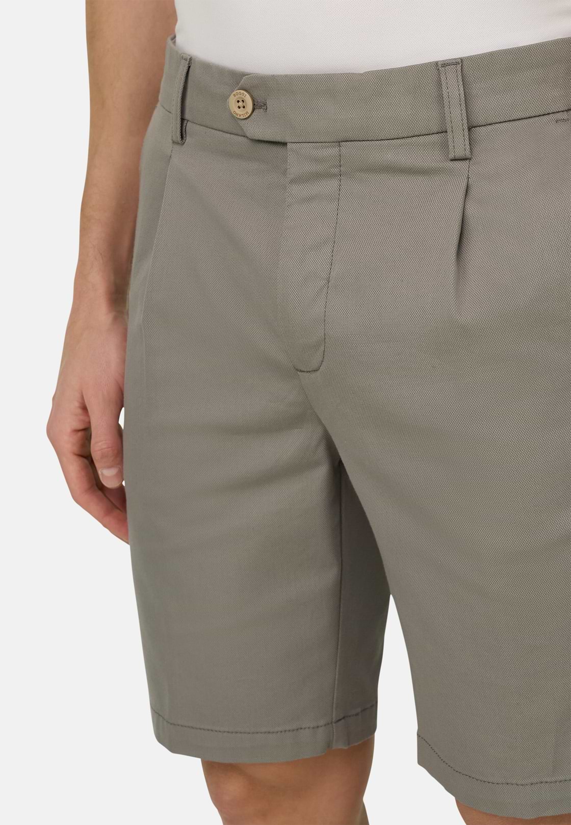 Bermudahose Aus Elastischem Tencel, Hellgrün, hi-res, 4