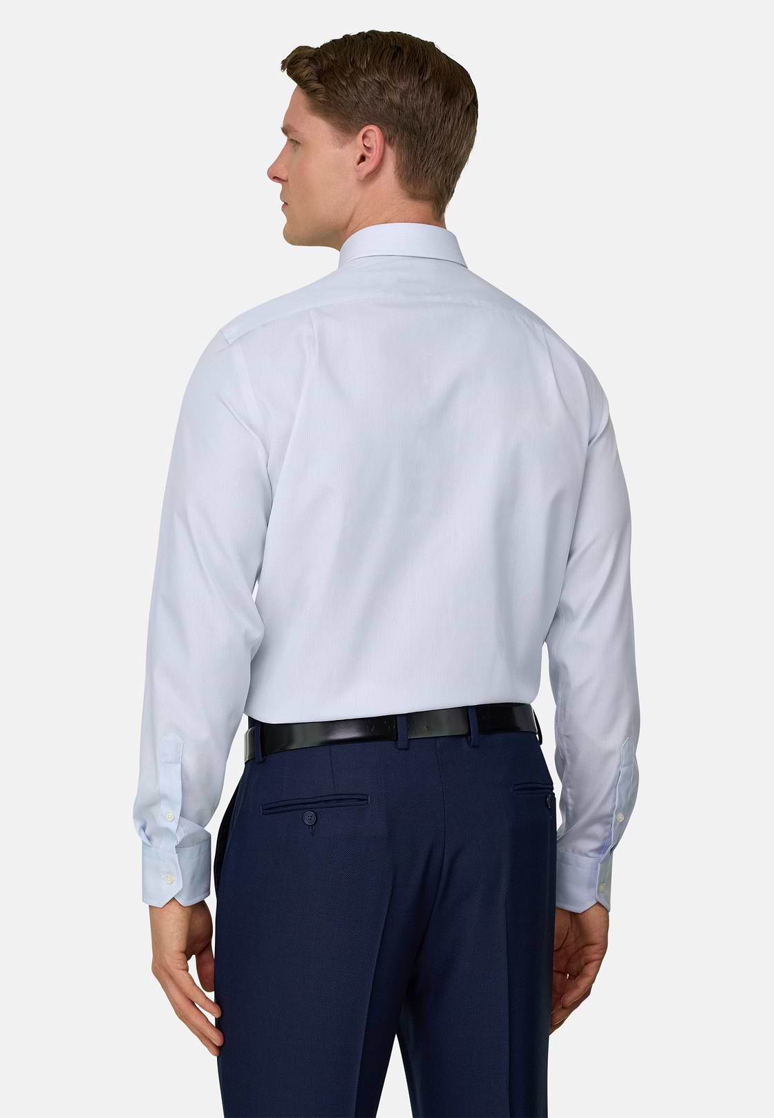 Camicia A Righe In Cotone Regular Fit, Azzurro, hi-res, 3