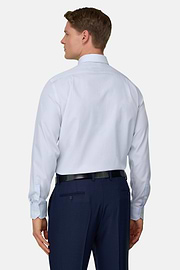 Camicia A Righe In Cotone Regular Fit, Azzurro, thumb, 3