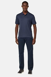 Stretch Cotton 5-Pocket Trousers, Navy blue, hi-res