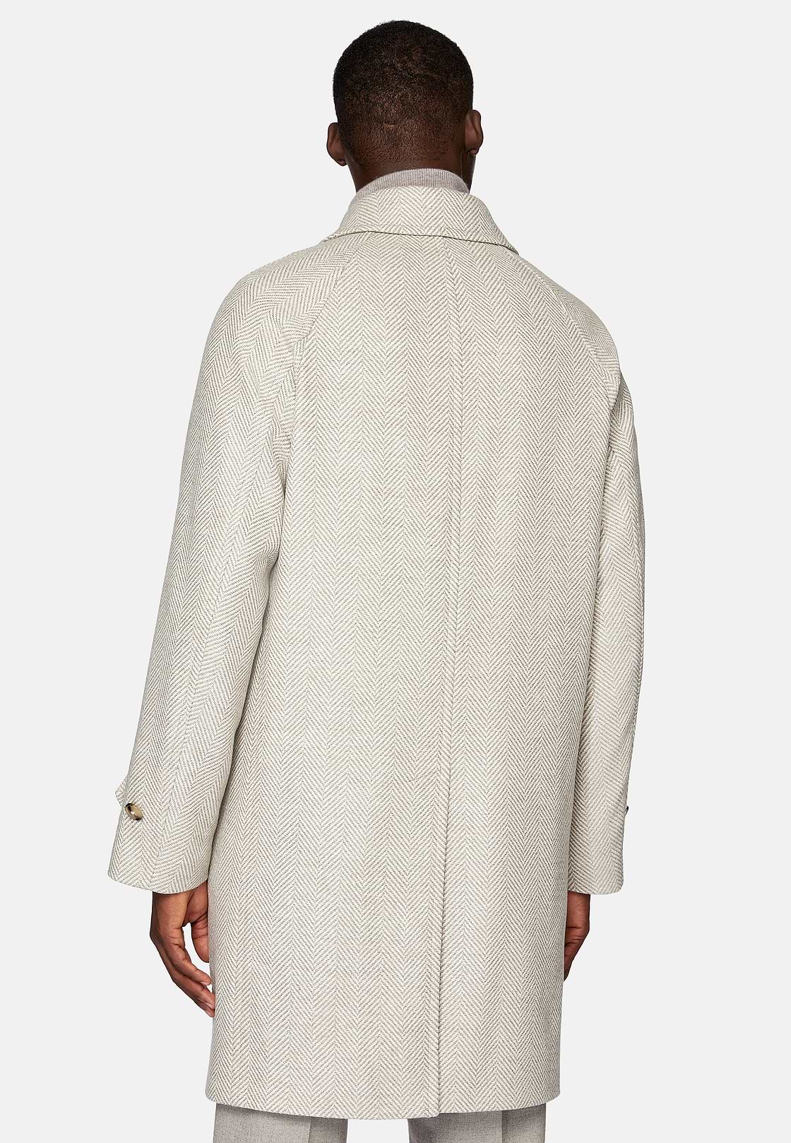 Single-breasted Wool Coat, Sand, hi-res