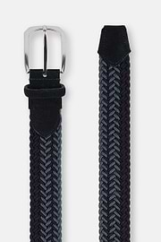 Woven Elastic Belt, Navy blue, hi-res