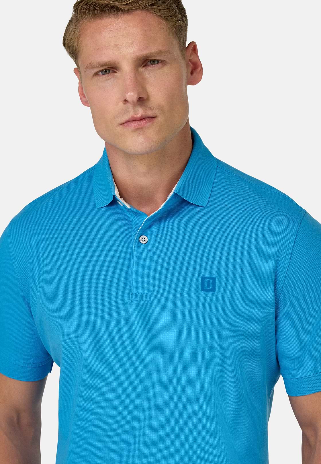 Polo De Piqué De Algodón, Azul turquesa, hi-res, 4