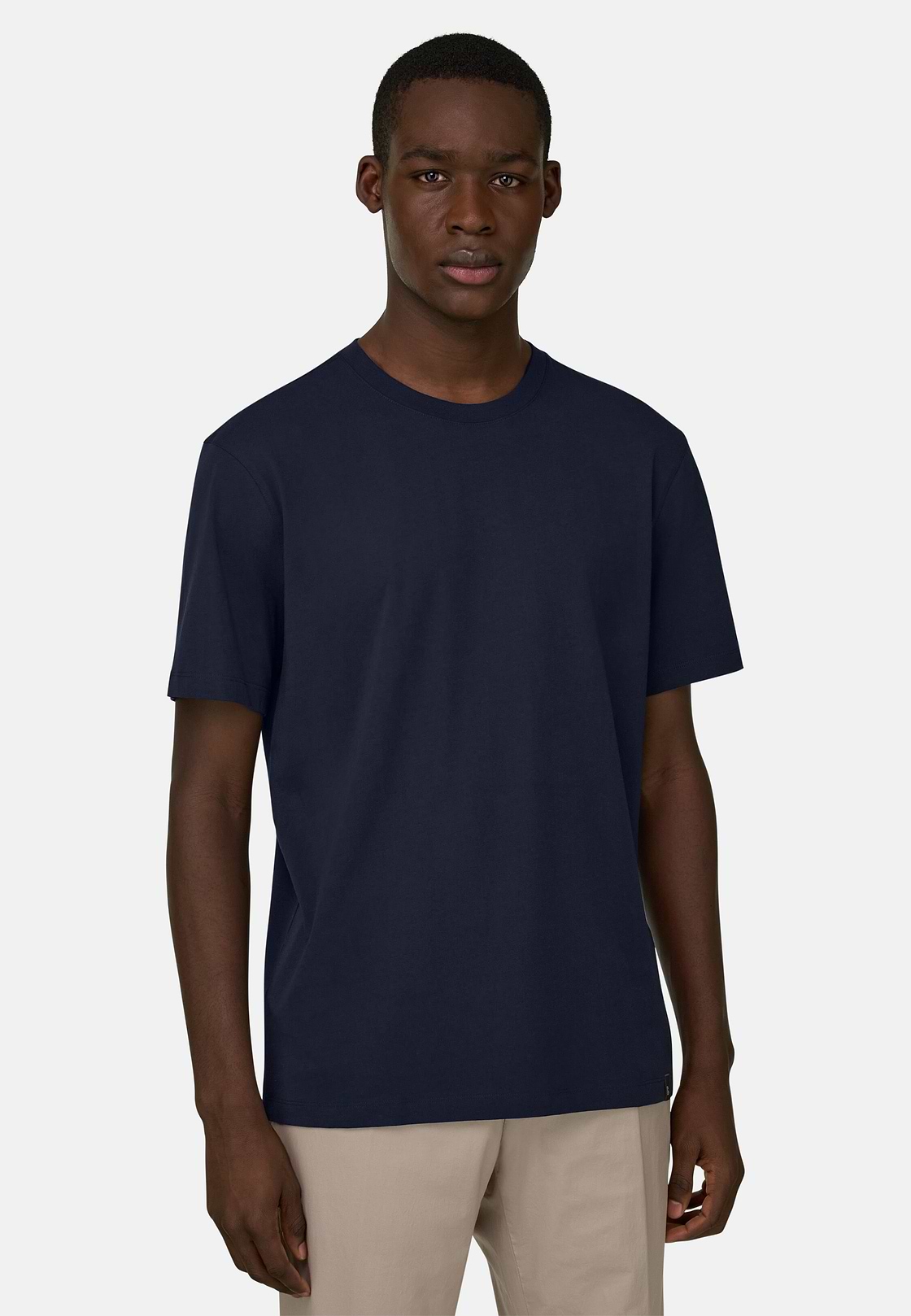 Cotton Tshirt, Navy blue, hi-res, 2