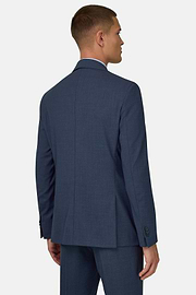 B-Aria Stretch Wool Jacket, Blue, thumb, 3
