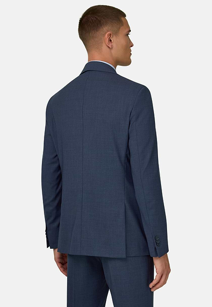 B-Aria Stretch Wool Jacket, Blue, hi-res