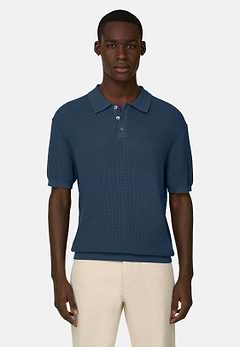 Knitted Polo Shirt in 100% Organic Cotton