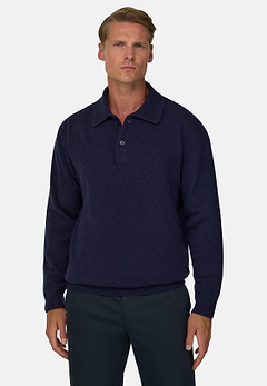Gebreid Poloshirt Gemengd Cashmere