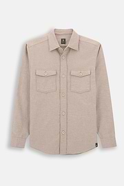 Overshirt in Cotton Flannel, Sand, thumb, 7