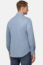 Regular Fit Japanese Jersey Polo Shirt, Indigo, hi-res