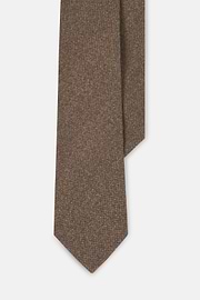 Tie Armour Pattern Wool Cashmere, Brown, thumb, 1