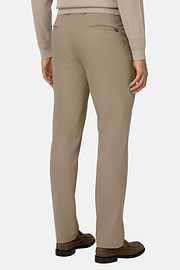 Stretch Cotton/Tencel Pants, Taupe, thumb, 4