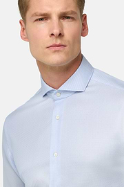 Chemise En Coton Slim Fit, Bleu clair, hi-res