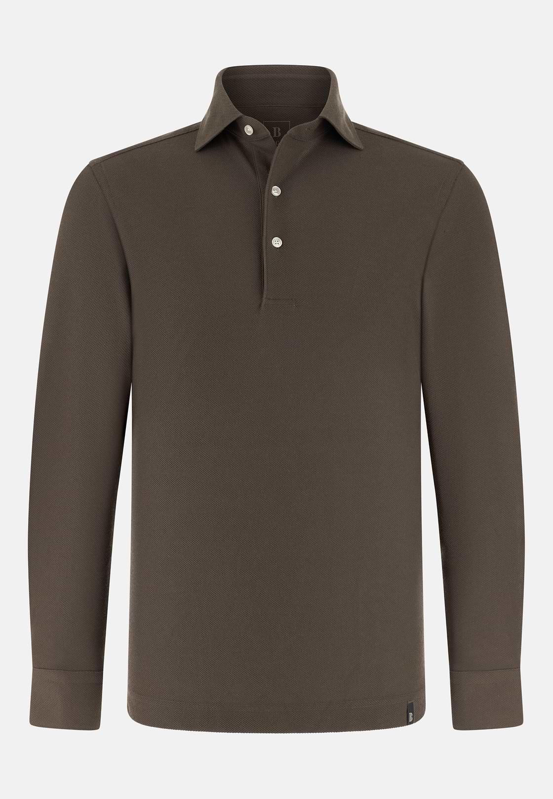 Camisa Polo de Malha Japonesa, Brown, hi-res, 5