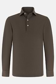 Camisa Polo de Malha Japonesa, Brown, thumb, 5