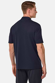 Polo de piqué de alto rendimiento S.Cafè®, Azul  Marino, hi-res