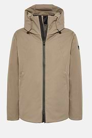 Block-Anorak Aus Technischem Wattiertem Gewebe, Taupe, hi-res