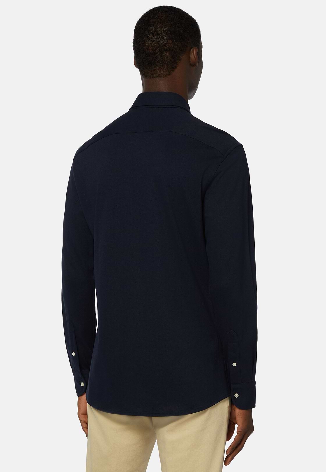 Cotton Piqué Regular Fit Polo Shirt, Navy blue, hi-res