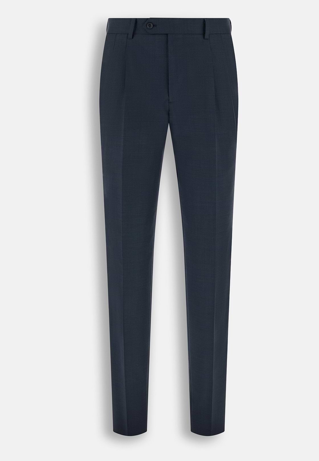 Double-Breasted Pattern Wool Suit, Navy blue, hi-res, 8
