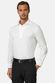 Japanese Jersey Polo Shirt, White, thumb, 1