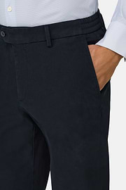 Pantalon en Coton Tencel Extensible, bleu marine, thumb, 3
