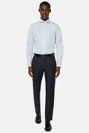 Stretch P.Point Napoli Collar Shirt Regular Fit, Light blue, hi-res